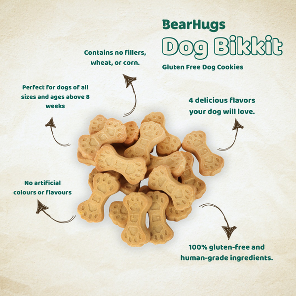 BearHugs Pumpkin & Carrot Bikkit Gluten Free Cookies Dog Treats