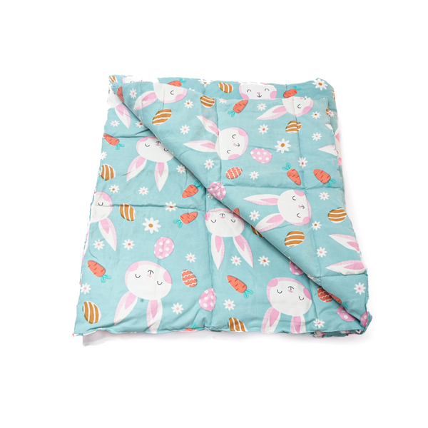 Skatrs Bunny Bloom Blanket for Dogs & Cats (Light Blue)