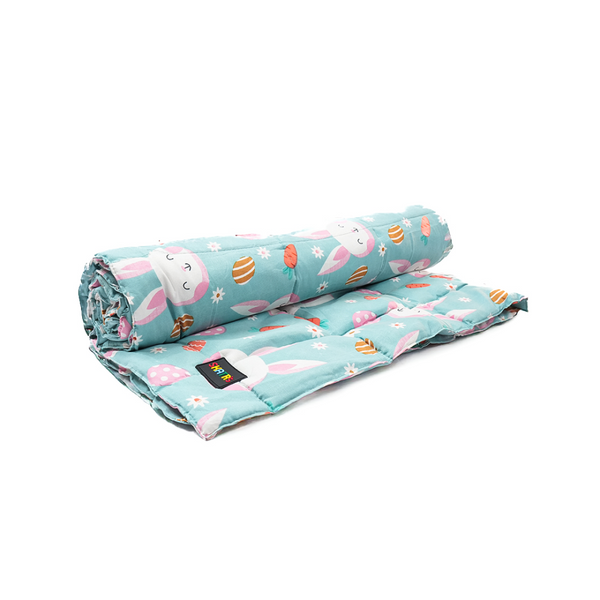 Skatrs Bunny Bloom Blanket for Dogs & Cats (Light Blue)