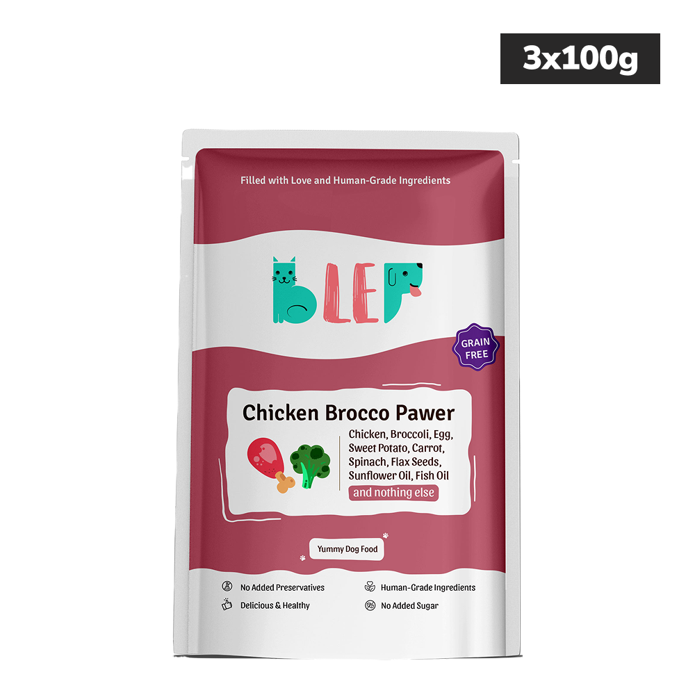 BLEP Chicken Brocco Pawer Dog Wet Food Dogs-Wet Food BLEP 3x100g