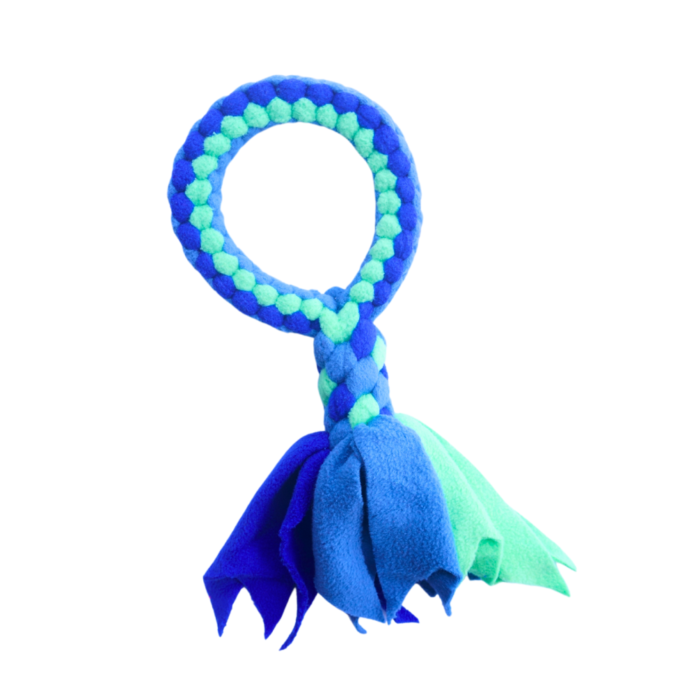 For The Love Of Dog Tug O Loop Chew Toy for Dogs (Blue/Green) Dogs-Toys For The Love Of Dog Dropship 33x13cm