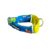 Dogobow Monster Print Martingale Collar for Dogs (Blue)