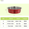 The Happy Lots Heavy Dish With Beading for Dogs and Cats (Red) Both-Bowls & Feeders The Happy Lots Dropship