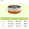 The Happy Lots Double Wall Bowl With Anti Skid Base for Dogs and Cats (Orange) Both-Bowls & Feeders The Happy Lots Dropship
