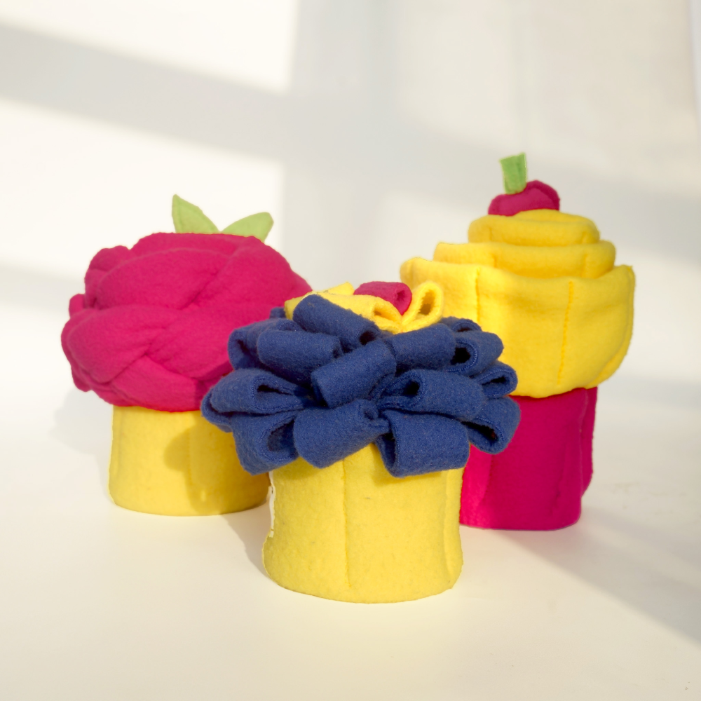For The Love Of Dog Lemon Blueberry Snuffle Pupcake Toy for Dogs