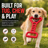 Talking Dog Club Tug Off Natural Rubber Chew Toy for Dogs (Red) Dogs-Toys Talking Dog Club Dropship