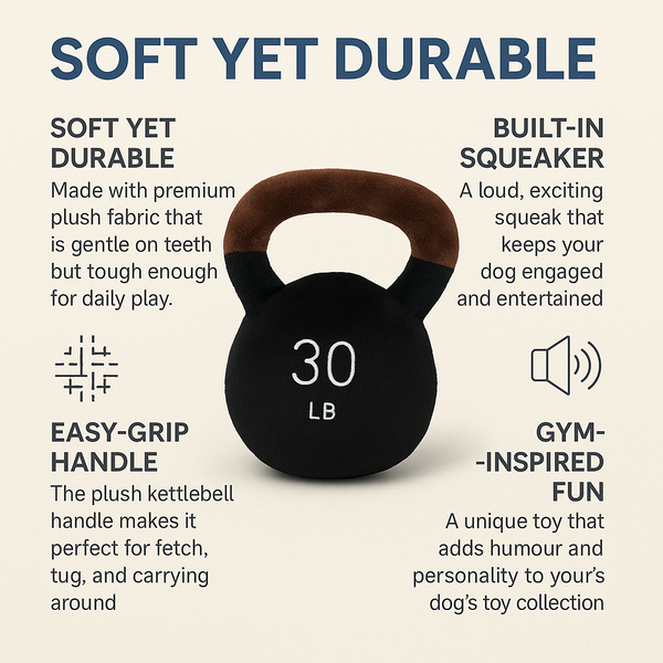 Talking Dog Club Kettle Bell Plush Toy for Dogs