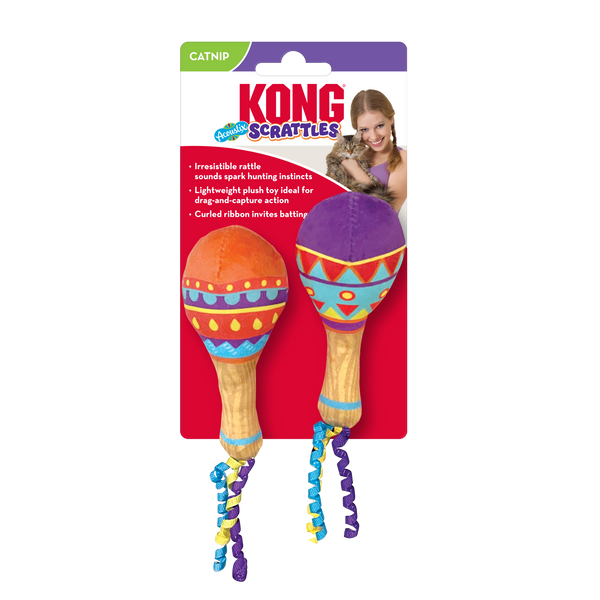Kong Scrattles Acoustix Toy for Cats (Multicolour)