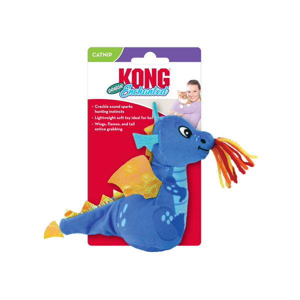 Kong Enchanted Dragon Toy for Cats (Blue)