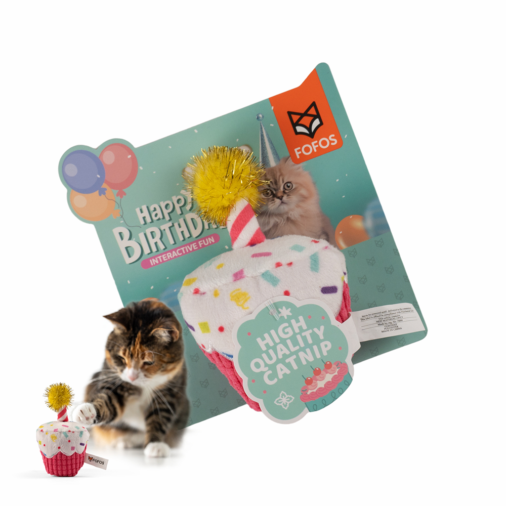 Barkbutler x Fofos Birthday Cake Catnip Toy for Cats Cats-Toys Barkbutler 10x7cm