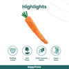 Zippy Paws Carrot Jigglerz Plush Toy for Dogs Dogs-Toys Zippy Paws