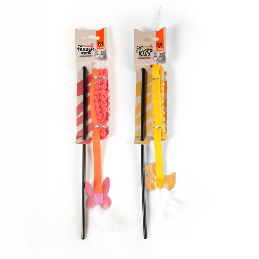 Barkbutler x Fofos Interactive Wand Teaser Toy for Cats Cats-Toys Barkbutler Pack of 2
