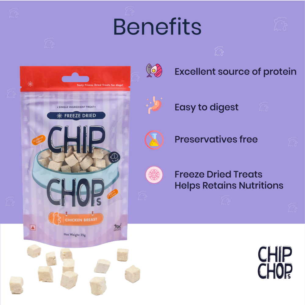 Chip Chops Freeze Dried Chicken Breast Dog Treats