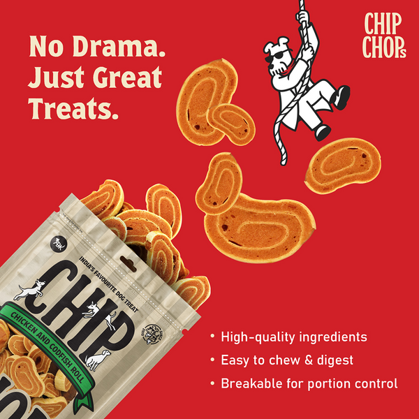 Chip Chops Chicken and Codfish Rolls Dog Treats