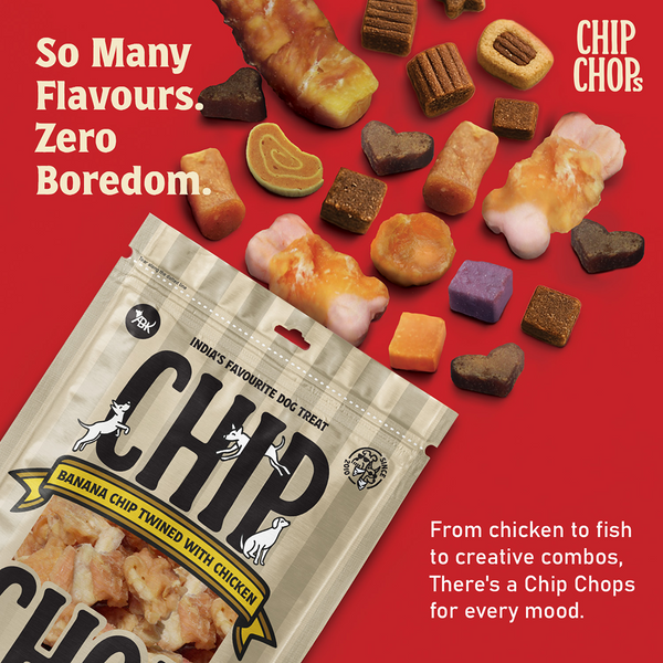 Chip Chops Banana with Chicken Chips Dog Treats