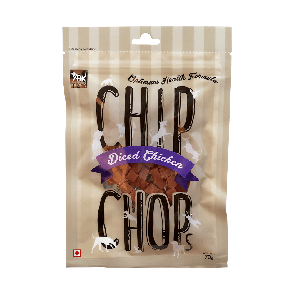 Henlo Baked Adult Dry Food and Chip Chops Diced Chicken Dog Treats Combo