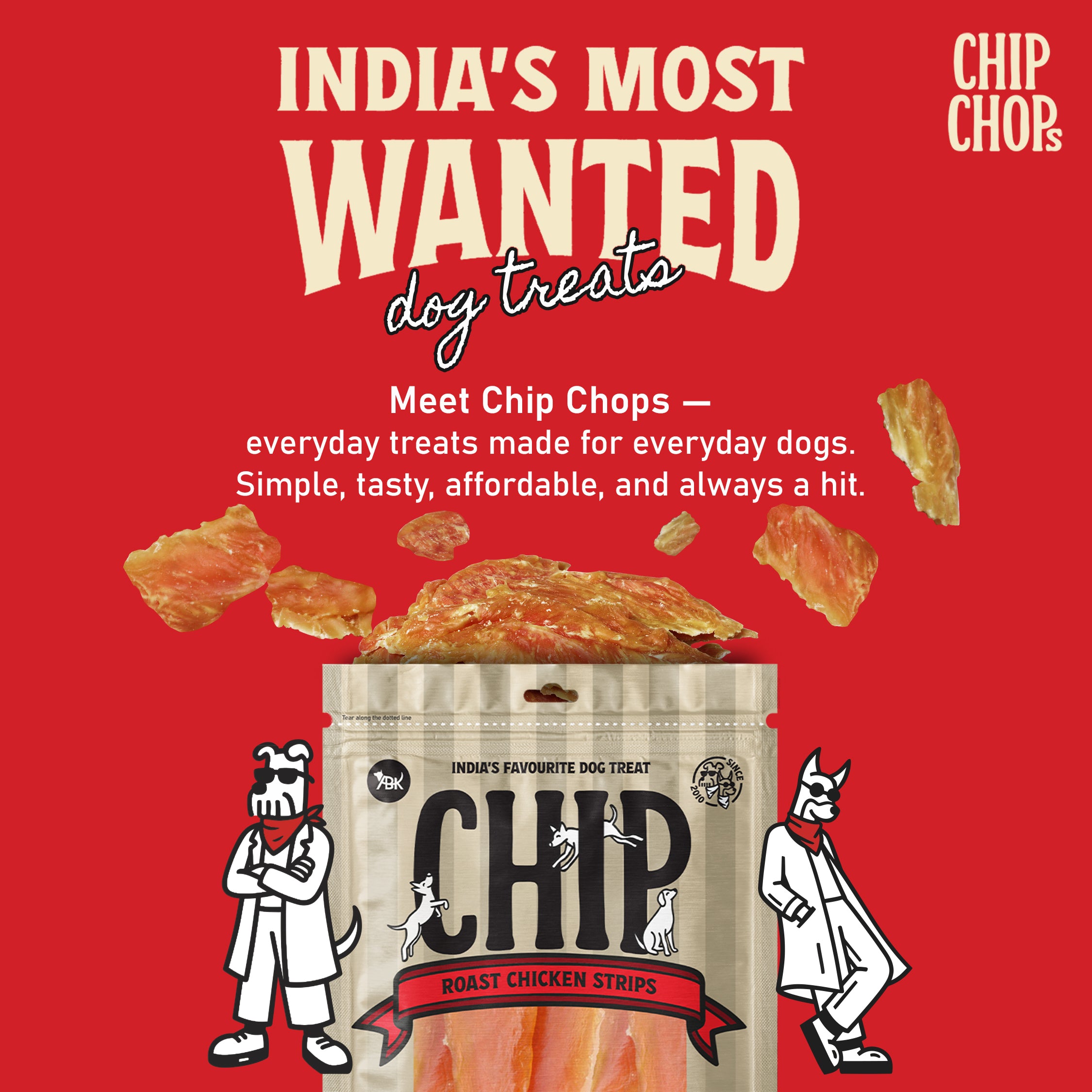 Chip Chops Roast Chicken Strips Dog Treats Dog Treats + Others Chip Chops
