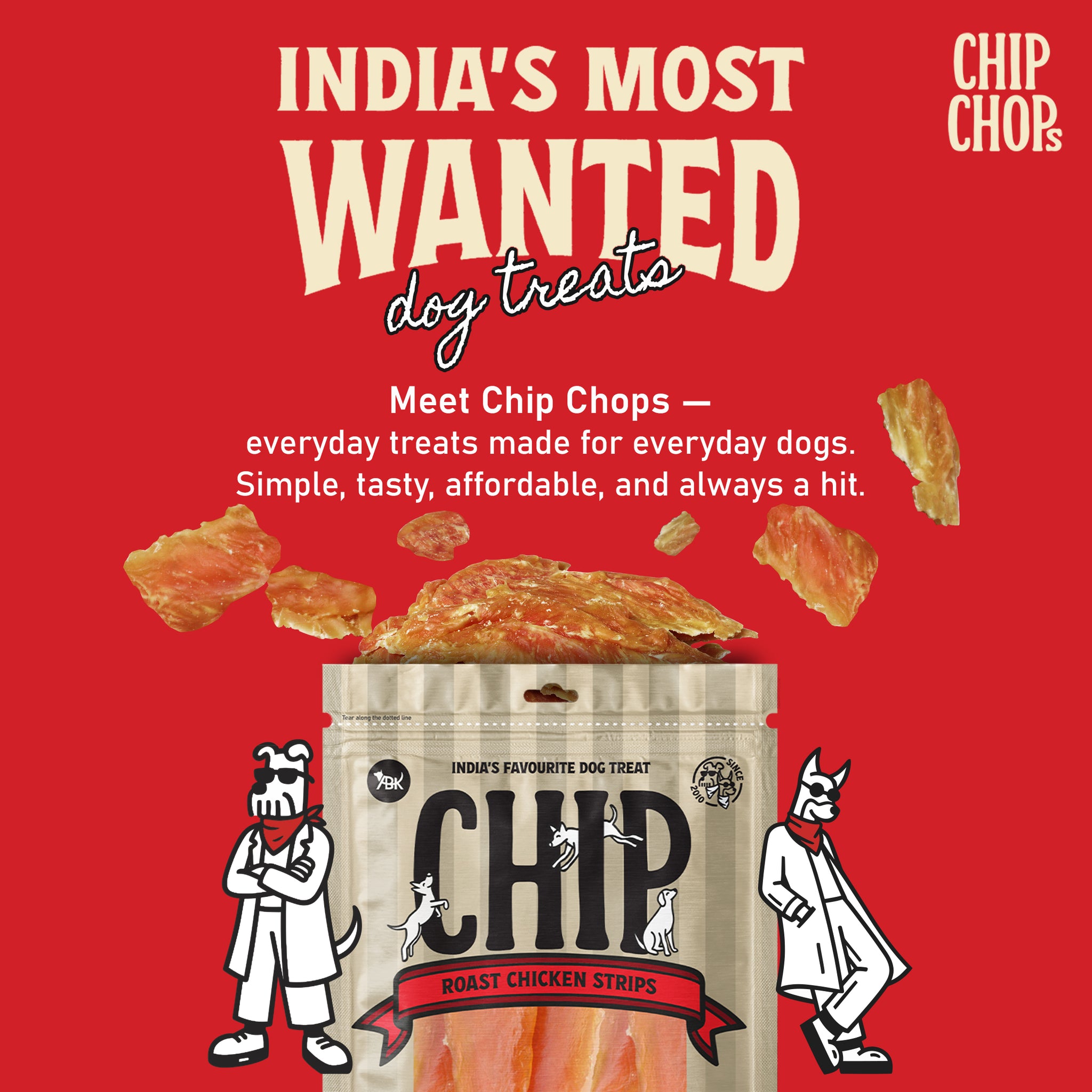 Chip Chops Roast Chicken Strips Dog Treats Dog Treats + Others Chip Chops