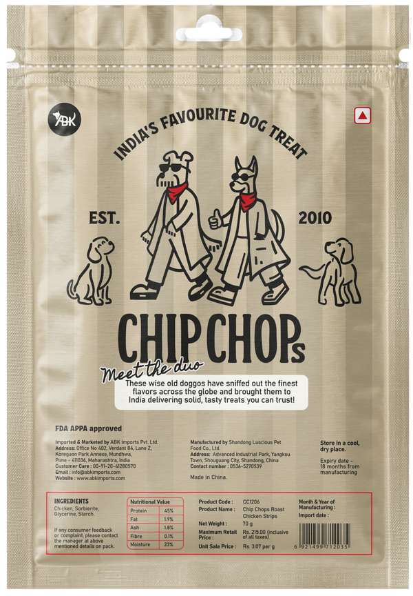 Chip Chops Roast Chicken Strips Dog Treats