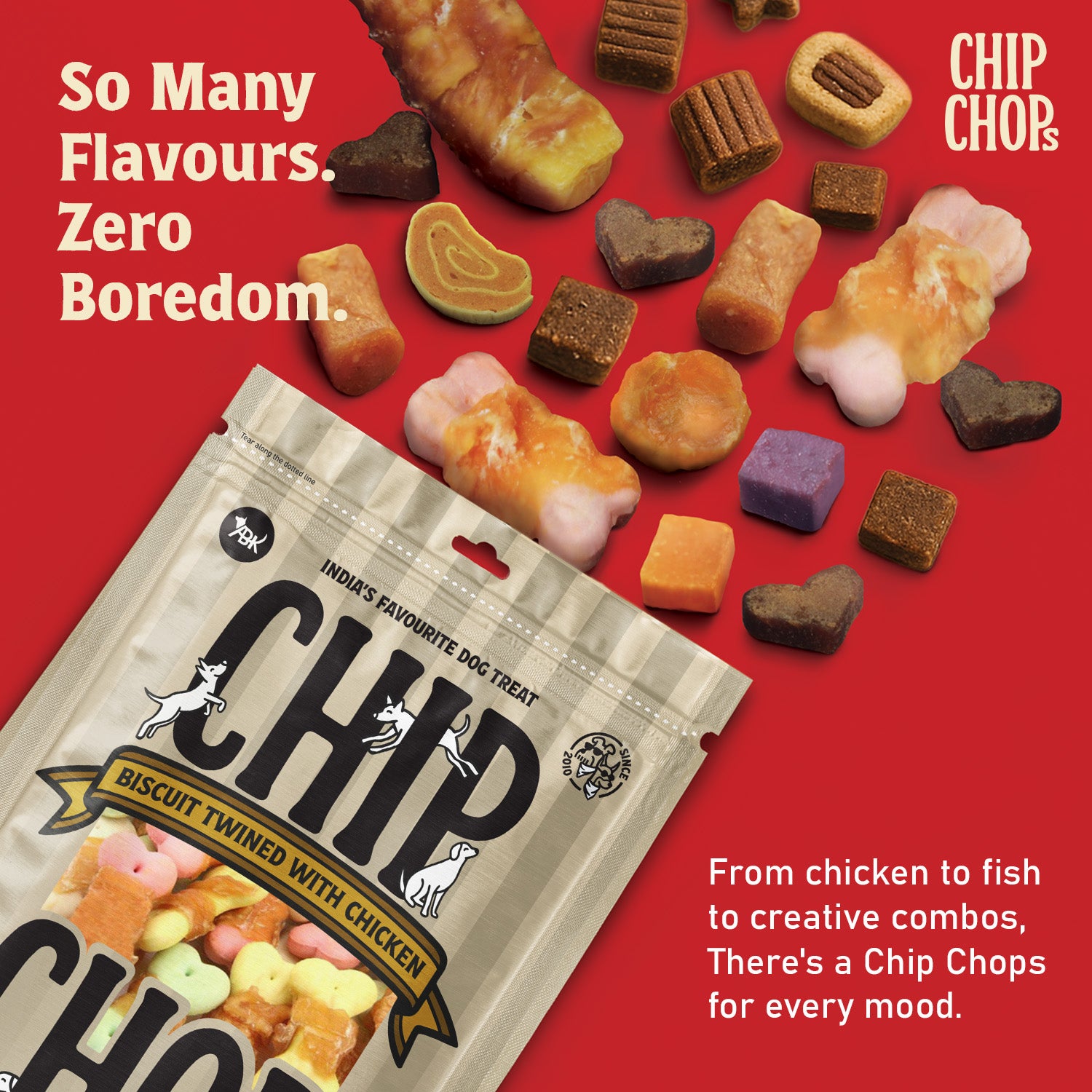 Chip Chops Biscuit Twined with Chicken Dog Treats