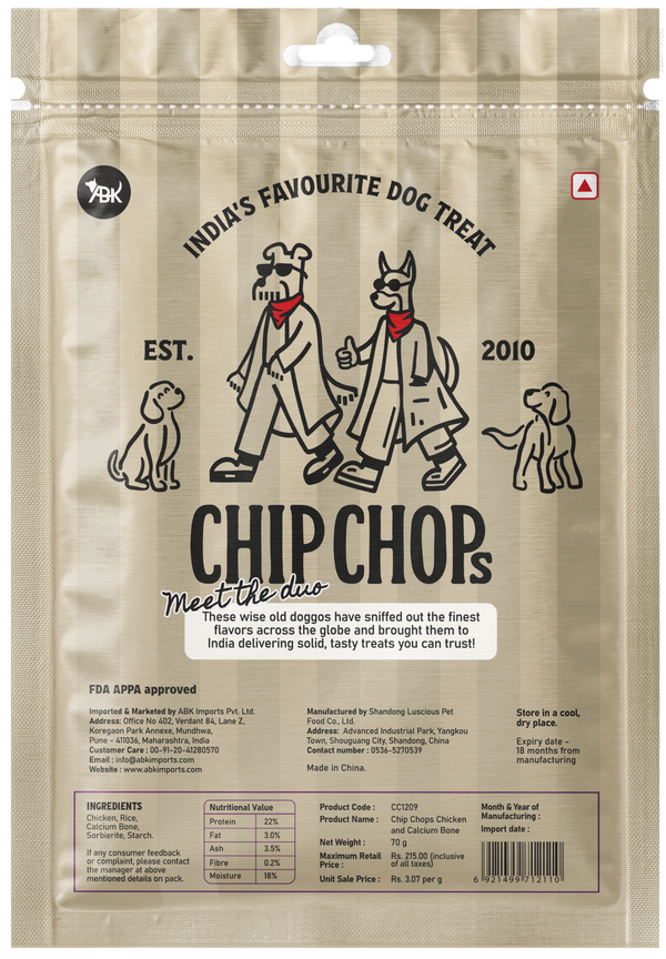 Chip Chops Chicken and Calcium Bone Dog Treats