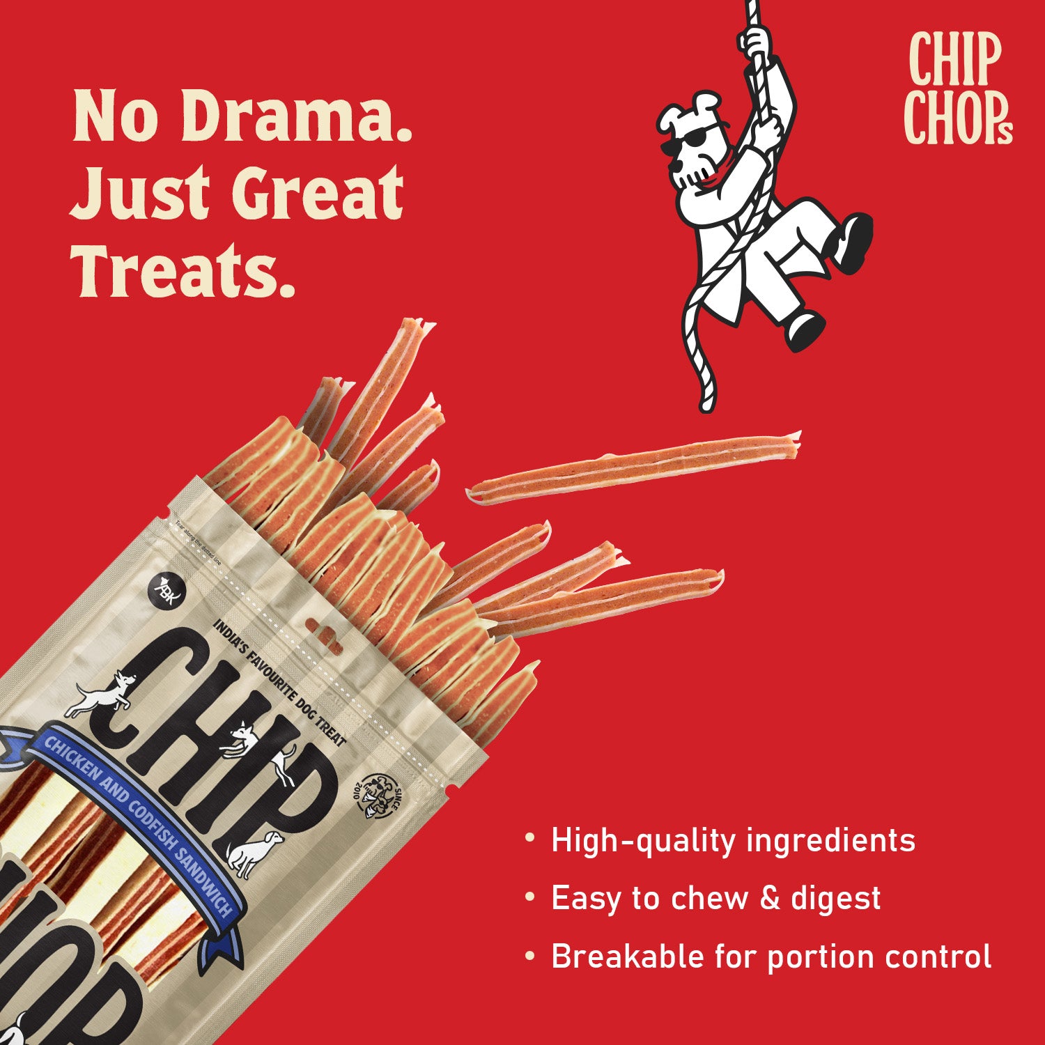 Chip Chops Chicken and Codfish Sandwich Dog Treats Dog Treats + Others Chip Chops