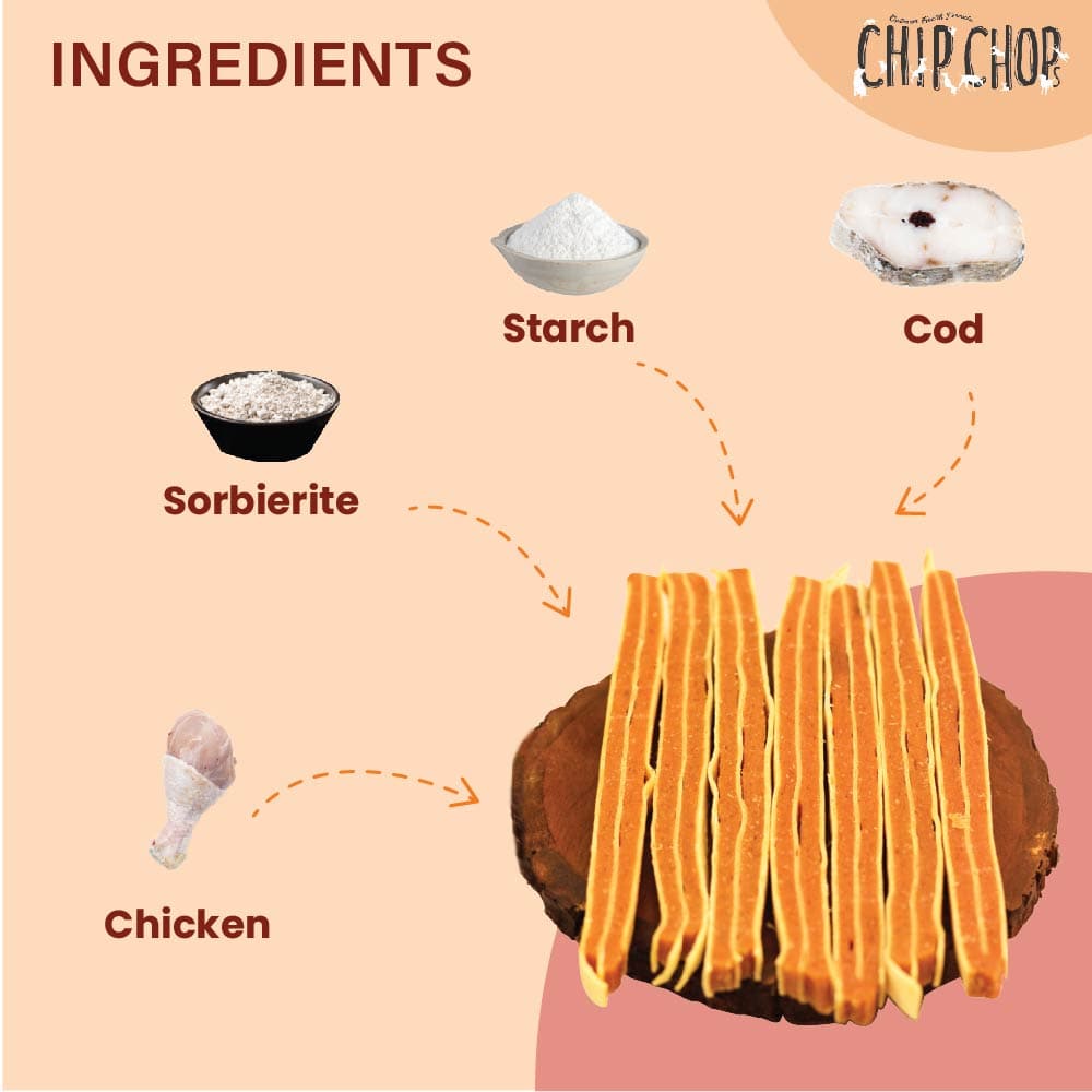 Chip Chops Chicken & Codfish Rolls and Sandwich Dog Treats Combo Dog Treats + Others Chip Chops