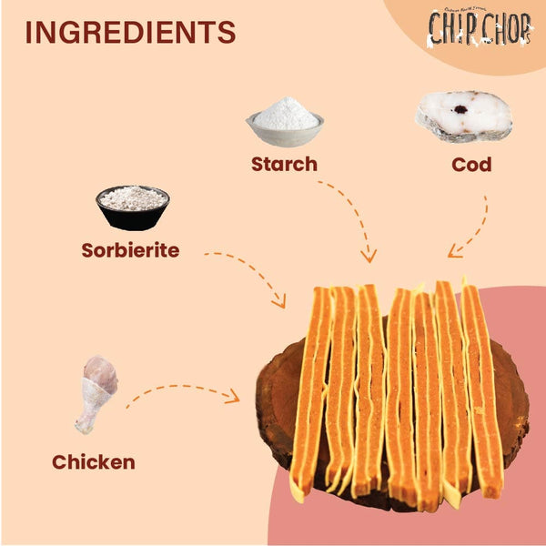 Chip Chops Chicken & Calcium and Chicken & Codfish Bone Dog Treats Combo