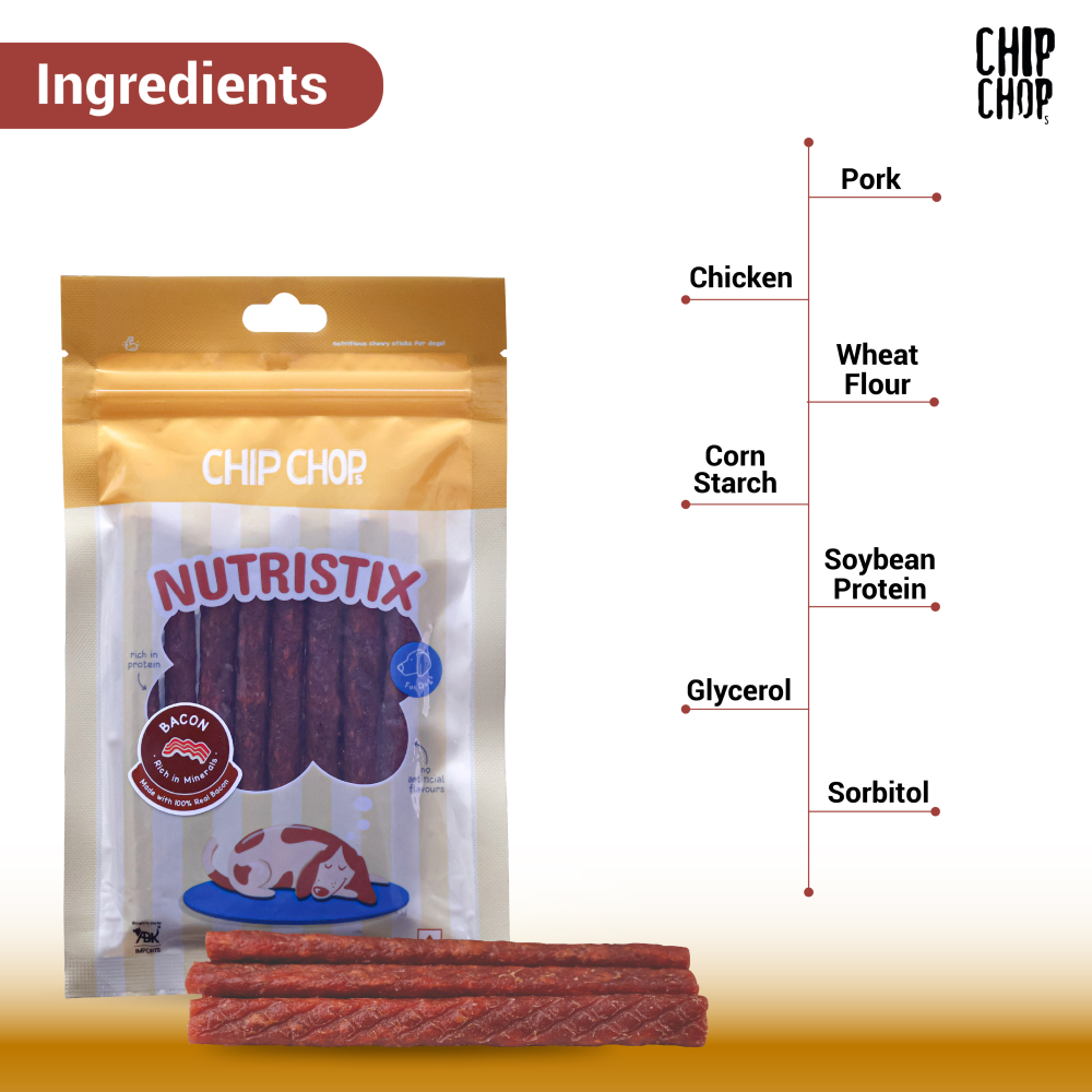 Chip Chops Bacon Nutristix Dog Treats