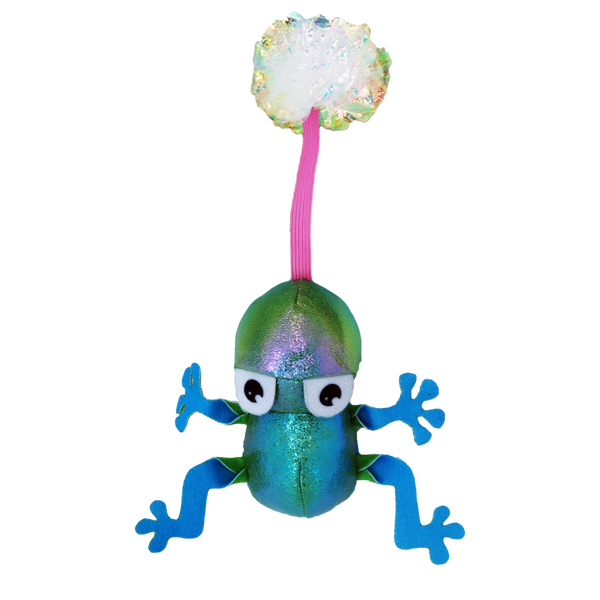 Kong Flingaroo Frog Toy for Cats (Blue)