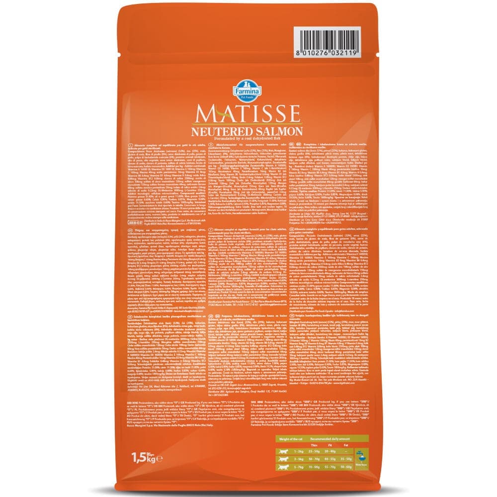 Farmina Matisse Neutered Salmon Cat Dry Food Cats- Dry food Matisse