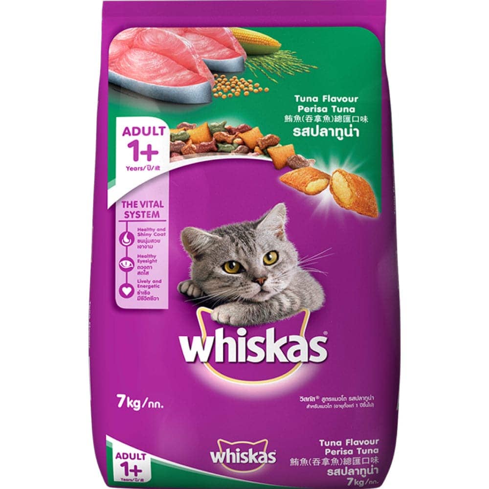 Whiskas Tuna in Jelly Meal Adult Cat Wet Food and Tuna Flavour Adult Cat Dry Food Combo