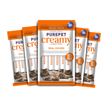 Purepet Real Chicken Lickable Creamy Treats for Cats