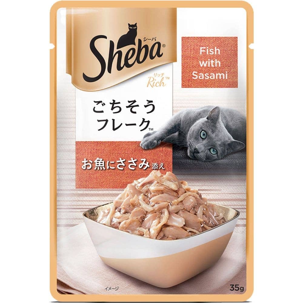 Sheba Fish with Sasami Premium Cat Wet Food and Sheba Chicken Flavour Irresistible All Life Stage Cat Dry Food Combo Exclusive Combo Sheba