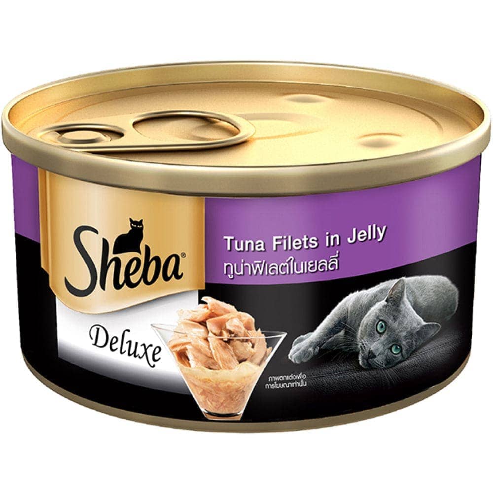 Sheba Pure Tuna Filets in Jelly Premium Cat Wet Food and Salmon Flavour Irresistible All Life Stages Cat Dry Food Combo Exclusive Combo Sheba