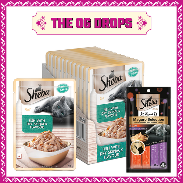 Sheba Fish with Dry Skipjack Premium Cat Wet Food