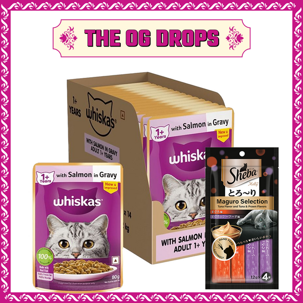 Whiskas Salmon in Gravy Meal Adult Cat Wet Food