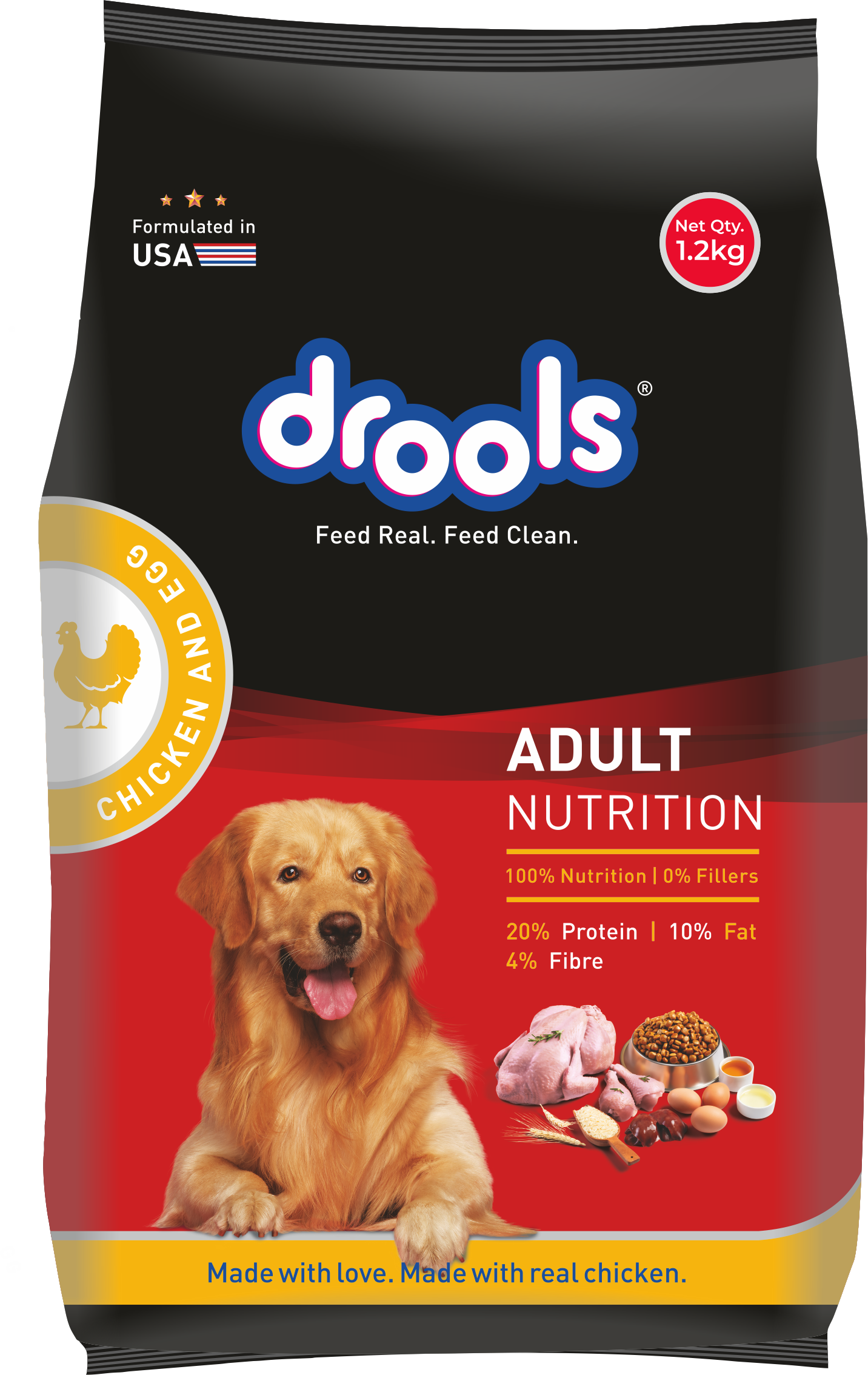 Drools Chicken and Egg Adult Dog Dry Food Dogs- Dry Food Drools