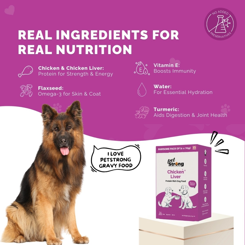 PetStrong Chicken Liver in Gravy Wet Food for Dogs