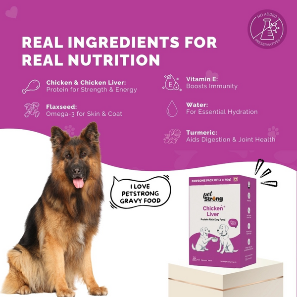 PetStrong Chicken Liver in Gravy Wet Food for Dogs