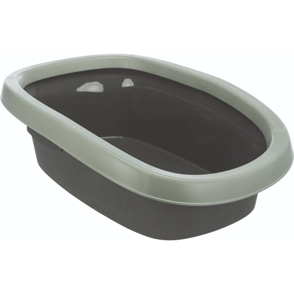 Trixie Be Eco Carlo Litter Tray with Rim for Cats (Dark Grey/Light Grey)