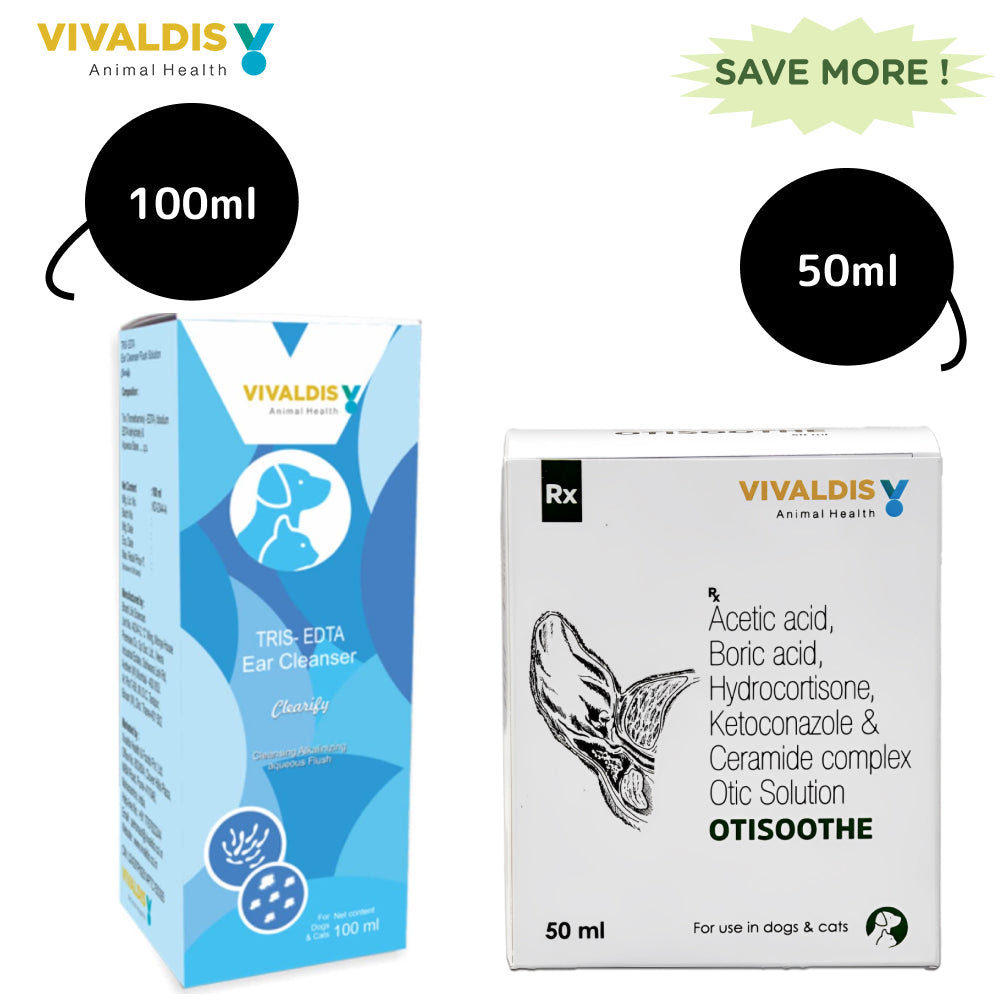 Vivaldis Clearify Ear Cleanser (100ml) and Otisoothe Ear Drops (50ml) Combo Both-Pharmacy Vivaldis Pharmacy 100mL + 50mL