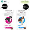 MSD Animal Health Bravecto Tablet 20-40 kg and 40-56 kg Combo Dogs-Pharmacy MSD Animal Health Pharmacy 1000mg (1 tablet) + 1400mg (1 tablet)
