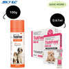 Skyec Tick Free Tick & Flea Control Powder (100g) and Spot On for Dogs (Upto 10kg) Combo Both-Pharmacy Skyec Pharmacy 100g+0.67ml