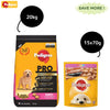 Pedigree PRO Expert Nutrition for Large Breed Puppy Dry and Chicken Chunks in Gravy Puppy Wet Food Combo