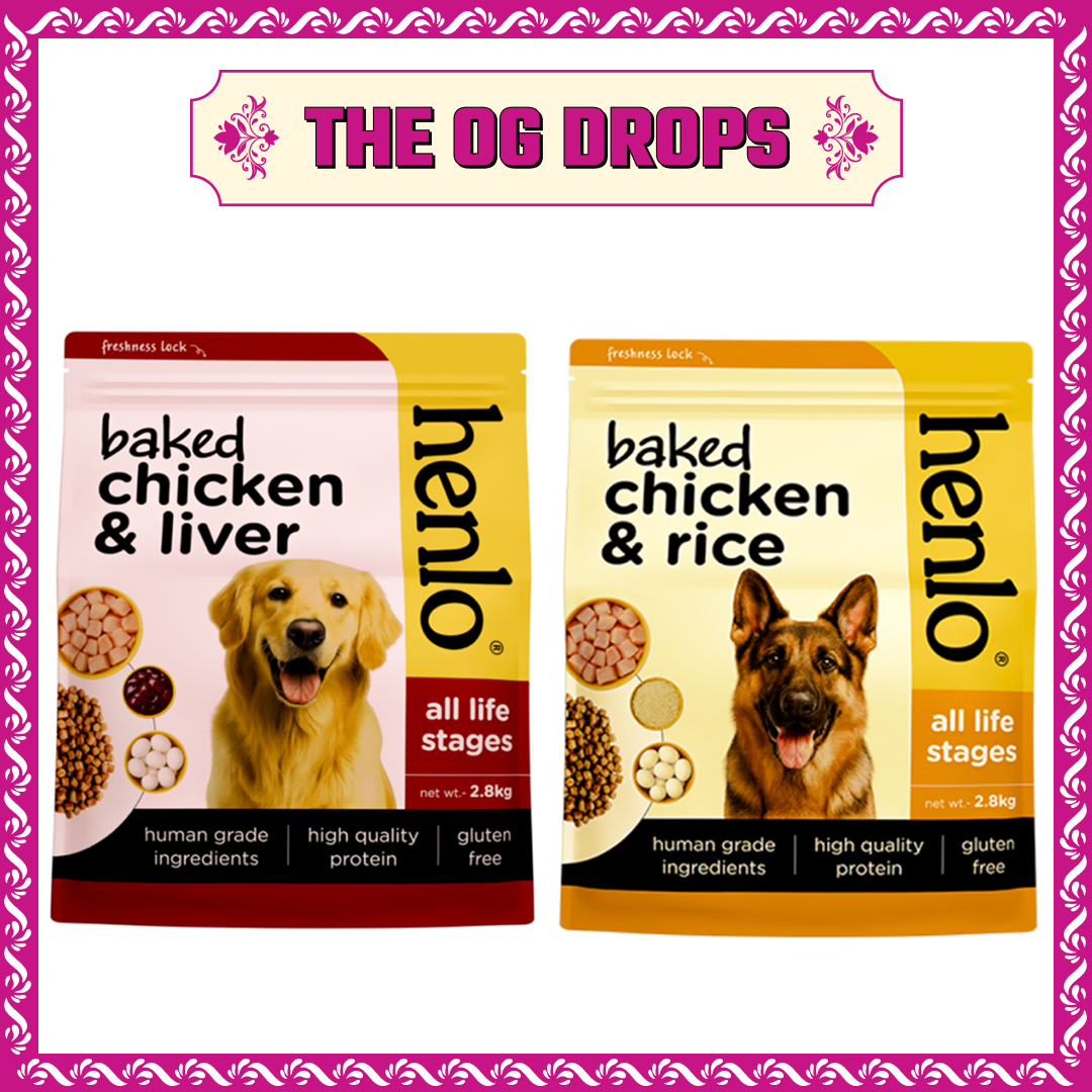 Henlo Baked Chicken & Liver and Chicken & Rice Dog Dry Food Combo Dogs- Dry Food Henlo