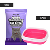 Scoopy Lavender Scented Natural Indian Brown Sand Litter & Skatrs Pink Litter Tray Cat Combo Exclusive Combo Exclusive Combo 5kg+47x39cm