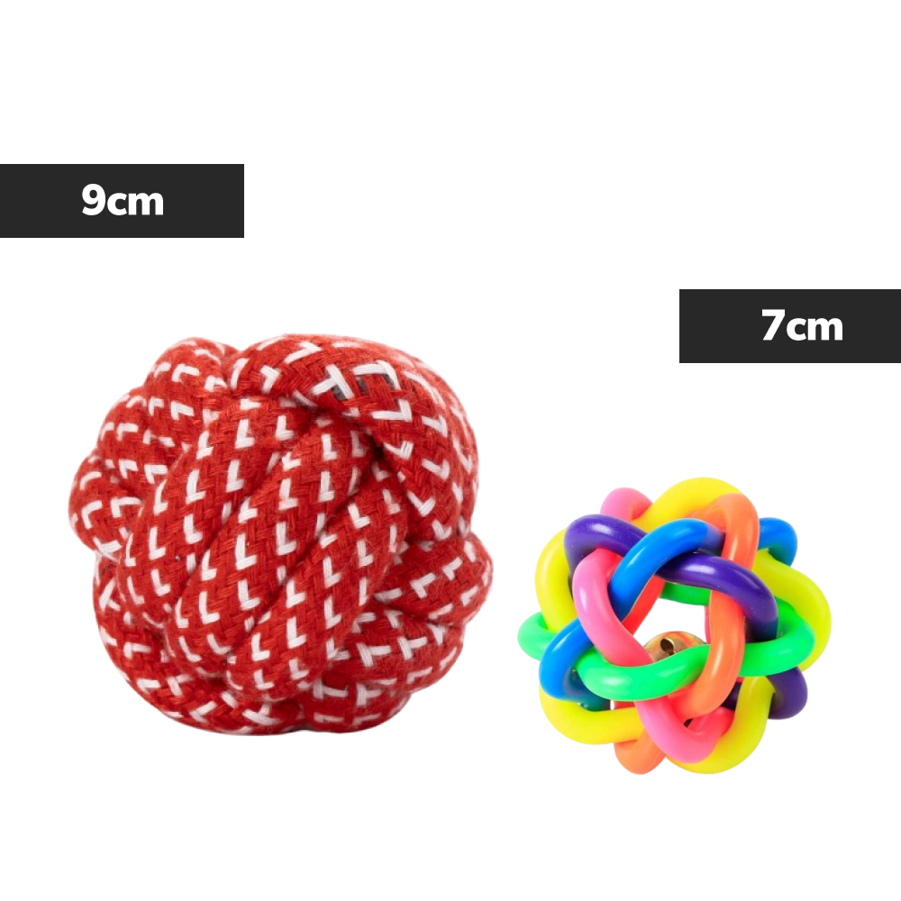Pet Vogue Bouncy Rubber Ball & Skatrs Rope Ball Chew Toy Dog Combo Exclusive Combo Exclusive Combo 7cm+9cm