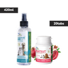 Natural Remedies Natgut Digestive Tablets & Fresh Me Up Bloom Dry Shampoo Dogs & Cats Combo Exclusive Combo Natural Remedies 20Tab+420mL