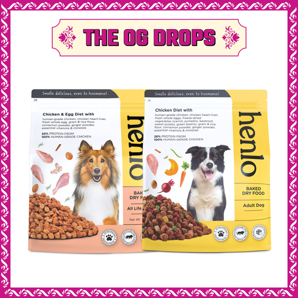 Henlo Chicken & Vegetable and Chicken & Egg Baked Dry Food for Adult Dogs Combo